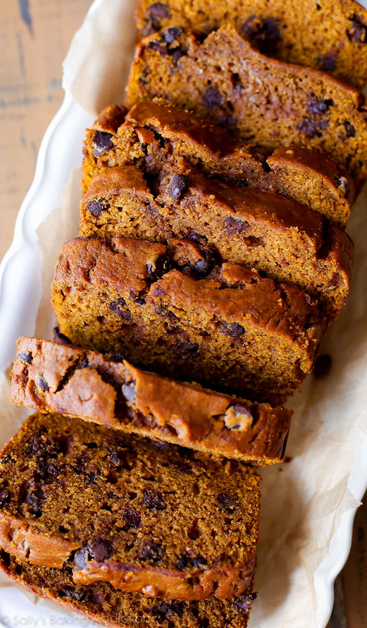 Chocolate Pumpkin Bread
 Pumpkin Chocolate Chip Bread Sallys Baking Addiction