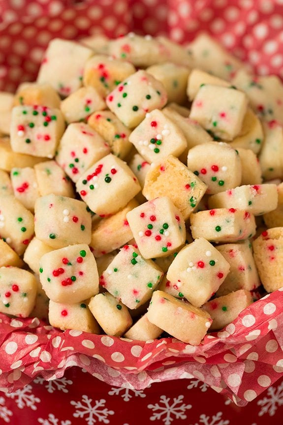 Christmas Baking Reciepes
 Funfetti Shortbread Bites Cooking Classy