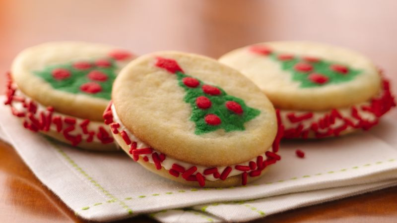 Christmas Baking Reciepes
 Christmas Tree Sandwich Cookies Recipe Pillsbury