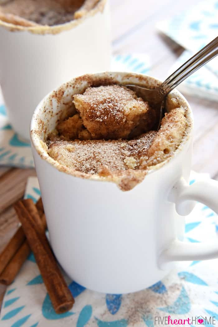 Cinnamon Mug Cake
 Snickerdoodle Mug Cake