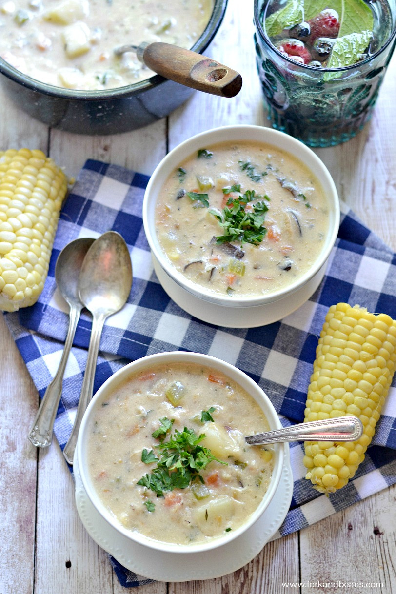 Clam Chowder Soup
 Vegan "Clam" Chowder Fork and Beans