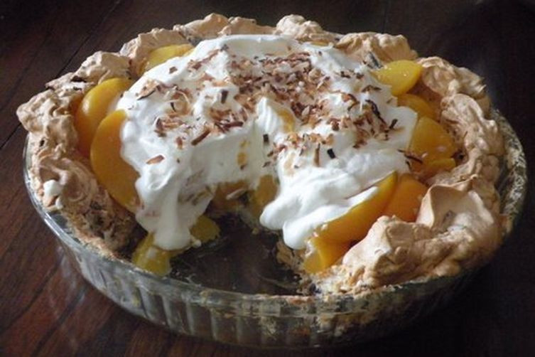 Coconut Meringue Pie
 Four Generation Peach Pie with Coconut Meringue Crust