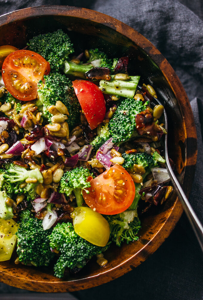 Cold Broccoli Salad
 Best cold broccoli salad with bacon and cranberries