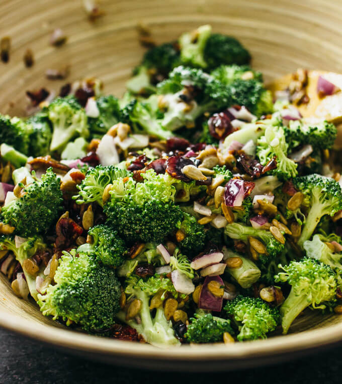 Cold Broccoli Salad
 Best cold broccoli salad with bacon and cranberries