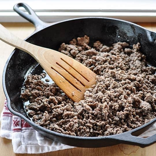 Cook Ground Beef
 Make Ahead Ground Beef Mix