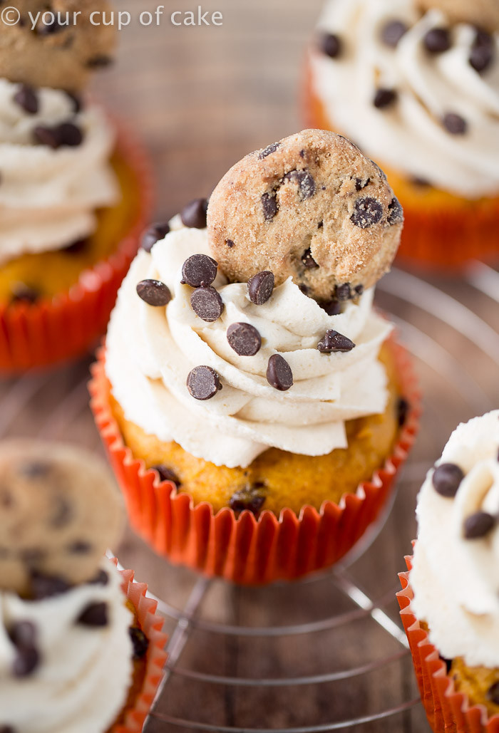 Cookie Dough Cupcakes
 Pumpkin Cookie Dough Cupcakes Your Cup of Cake