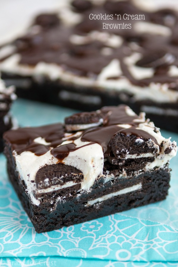 Cookies And Cream Brownies
 Cookies n Cream Extreme Brownies Crazy for Crust