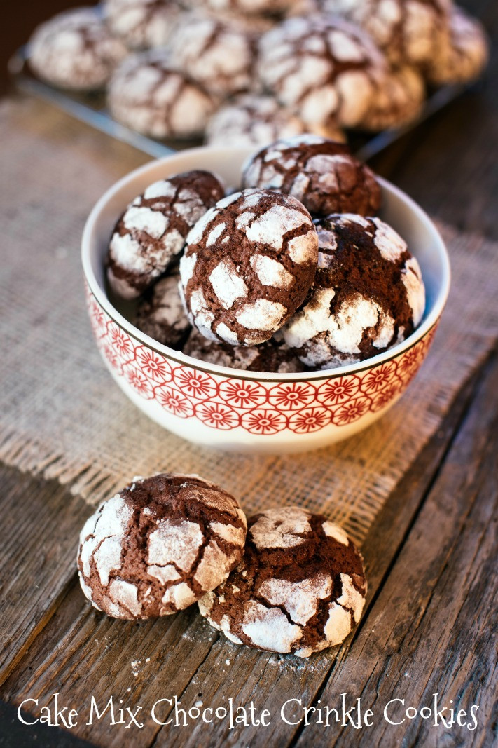 Cookies With Cake Mix
 Cake Mix Chocolate Crinkle Cookies When is Dinner
