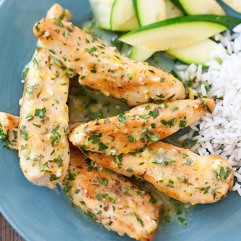 Cooking Chicken Tenders
 Skillet Citrus Chicken Tenders