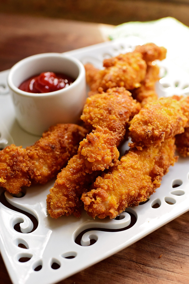 Cooking Chicken Tenders
 Cap’n Crunch Chicken Strips