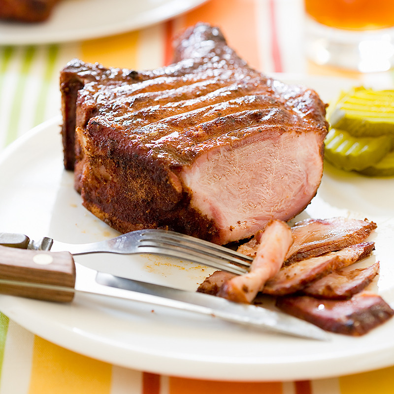 Cooking Thick Pork Chops
 Smoked Double Thick Pork Chops on a Gas Grill Recipe