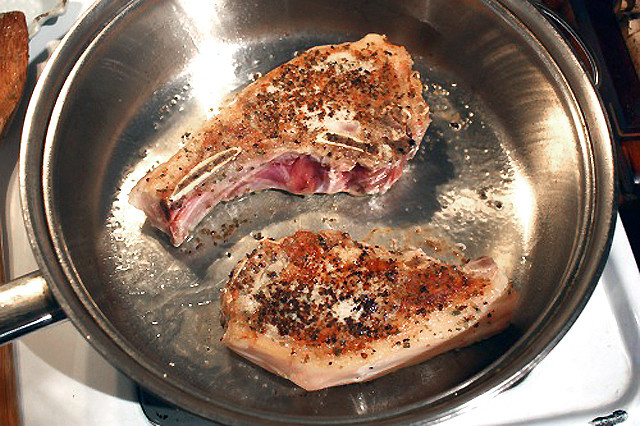 Cooking Thick Pork Chops
 Locavirgin Thick Cut Pork Chops with Simple Pan Sauce