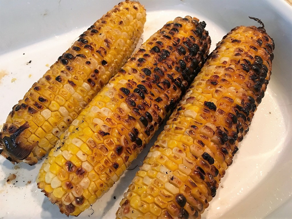 Corn On Grill
 Grilled Corn Salad Caprese Style