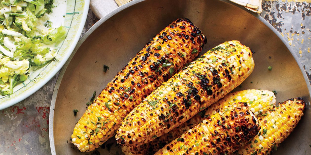 Corn On Grill
 Grilled Corn with Herb Butter recipe