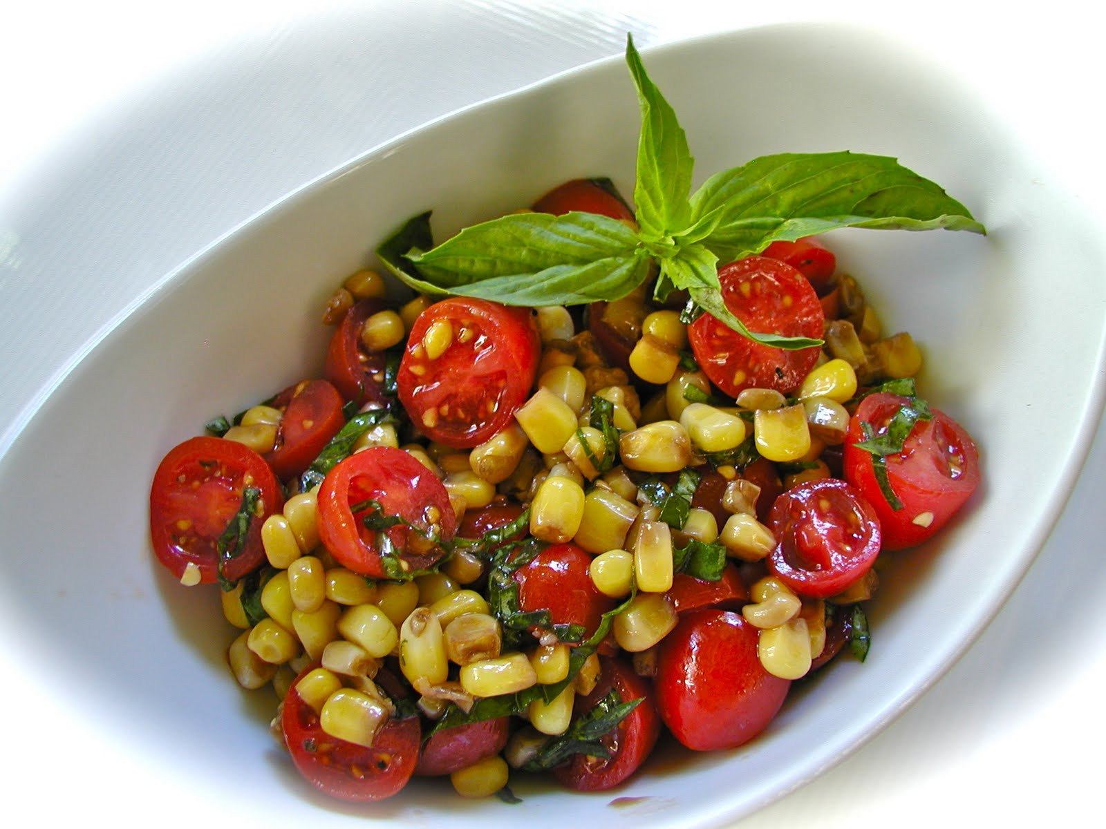 Corn Tomato Salad
 Getting Raw Simple Fresh Corn and Tomato Salad