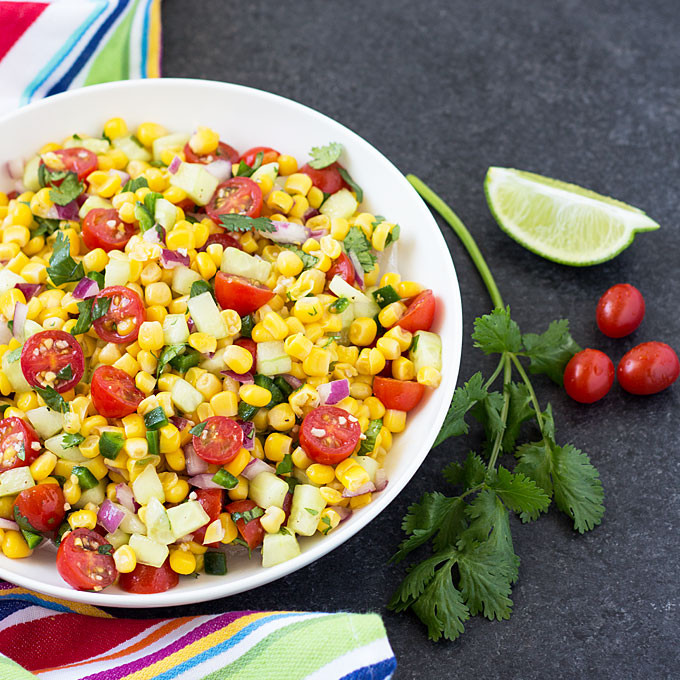 Corn Tomato Salad
 Cucumber Tomato Salad