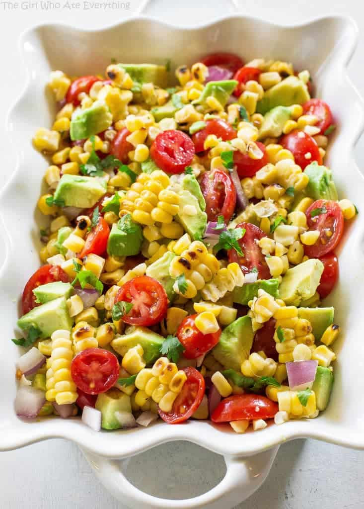 Corn Tomato Salad
 Corn Avocado and Tomato Salad