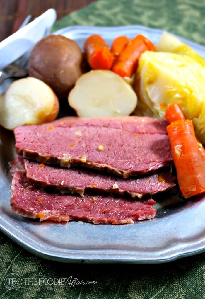 Corned Beef And Cabbage In Slow Cooker
 Corned Beef and Cabbage Slow Cooked by The Foo Affair