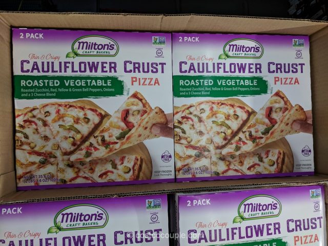 Costco Cauliflower Pizza
 Milton’s Cauliflower Crust Ve able Pizza