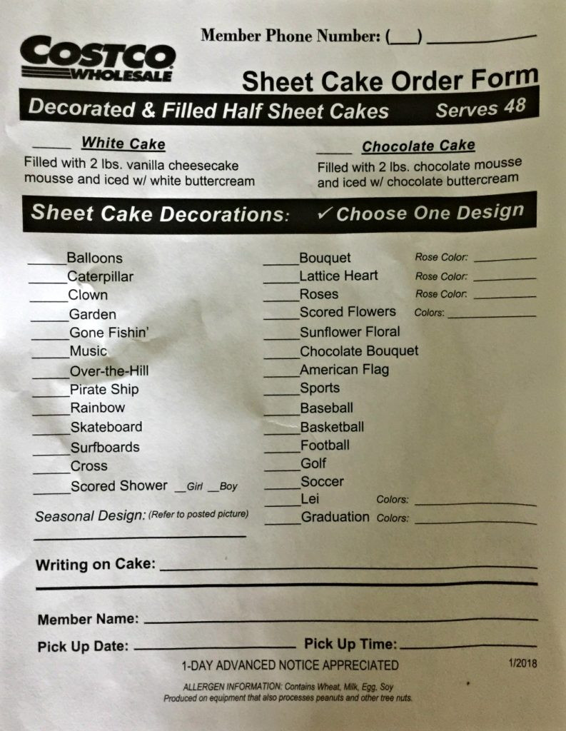 Costco Sheet Cake Prices
 How to Order a Cake from Costco