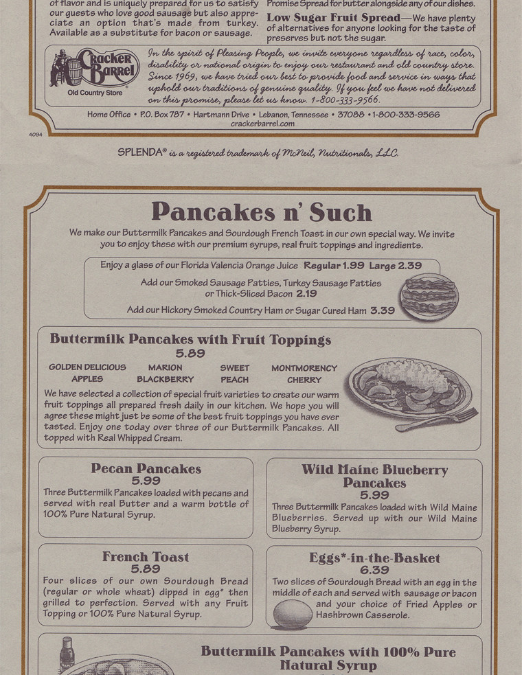 Cracker Barrel Dessert Menu
 Cracker Barrel Old Country Store Gainesville Restaurant