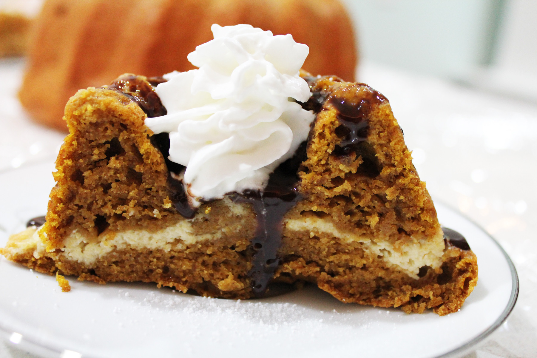 Cream Cheese Cake Filling
 Pumpkin Bundt Cake with Cream Cheese Filling