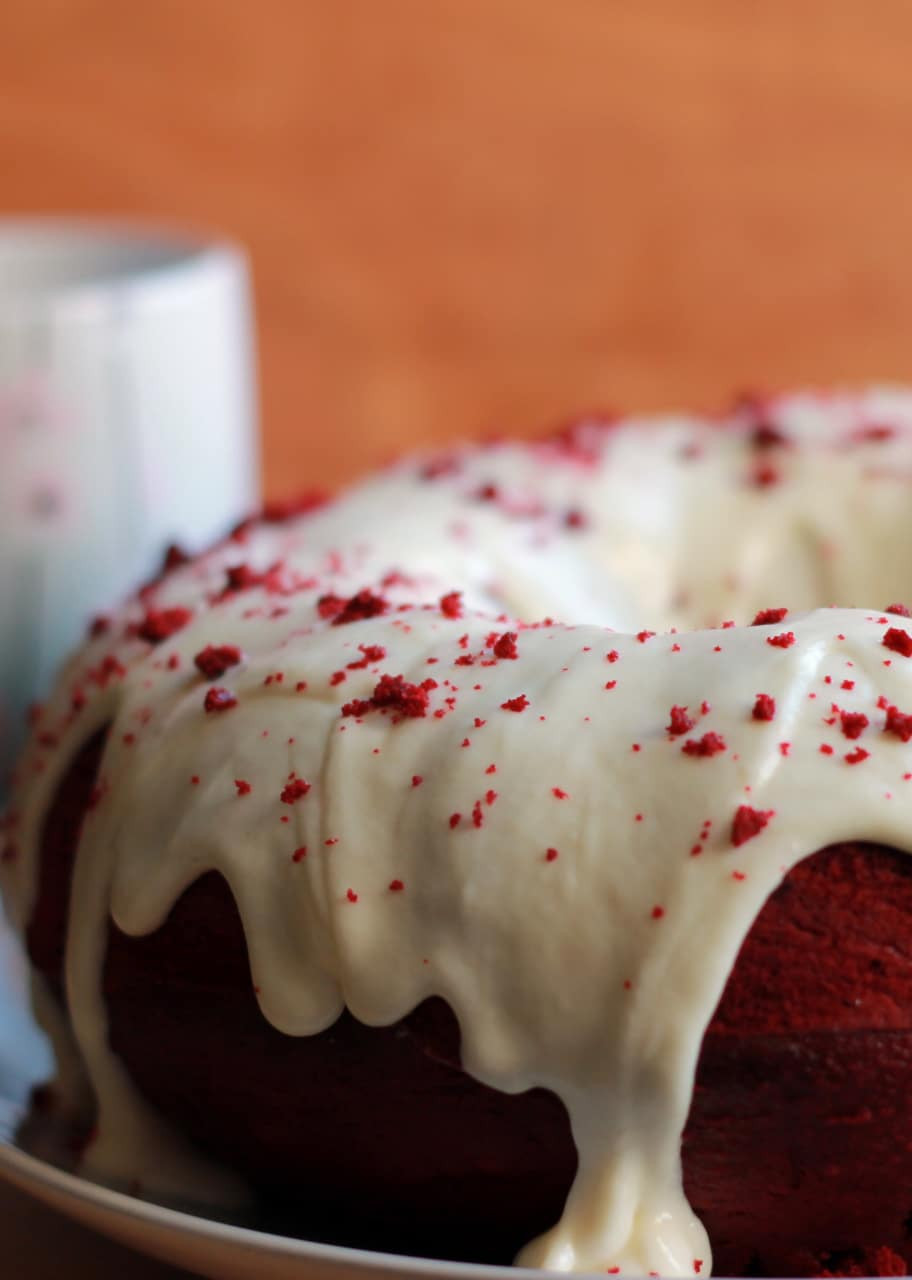 Cream Cheese Frosting For Red Velvet Cake
 Red Velvet Bundt Cake with Cream Cheese Icing Erren s