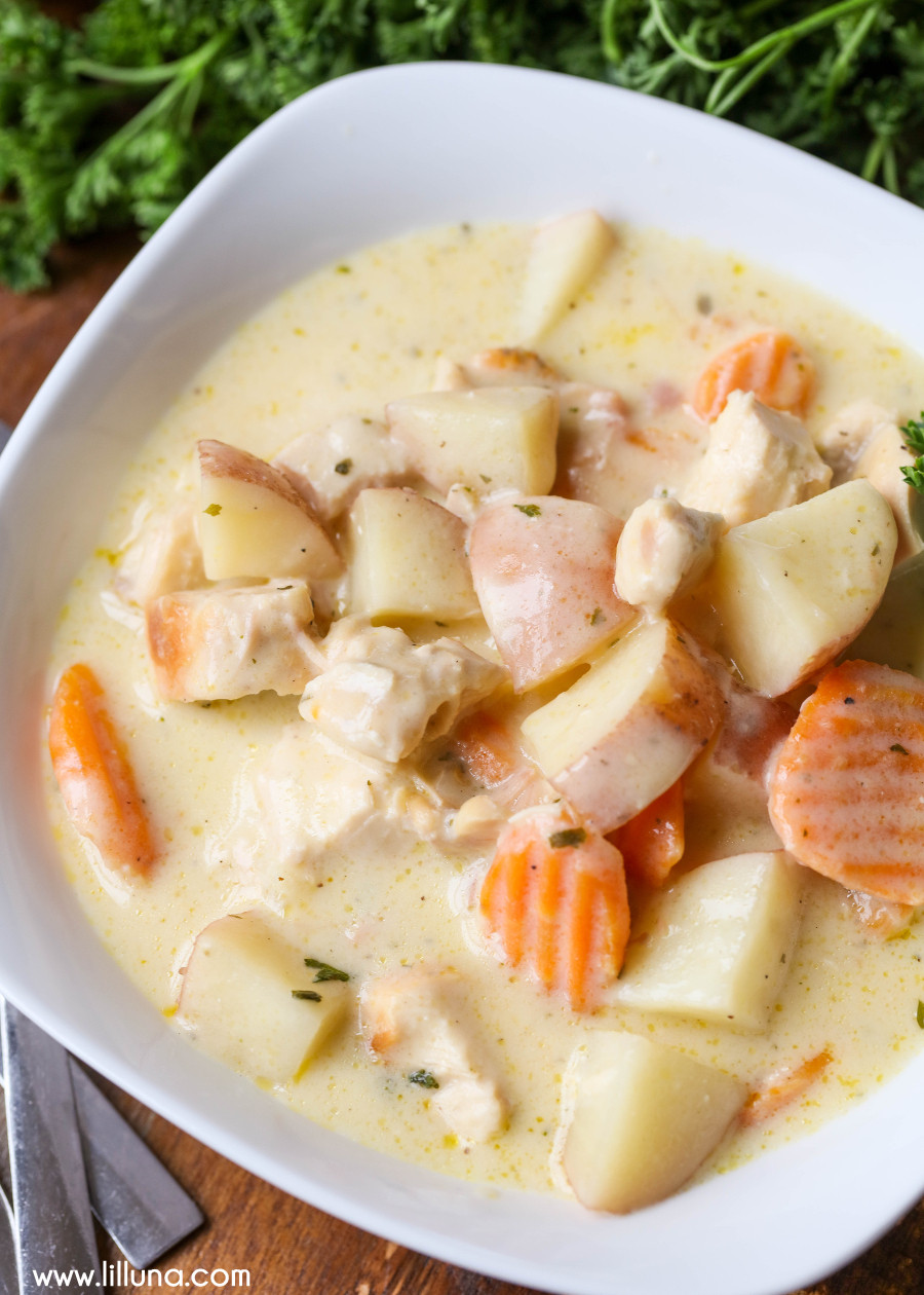 Creamy Chicken Stew Recipes
 Crock Pot Creamy Chicken Stew Lil Luna