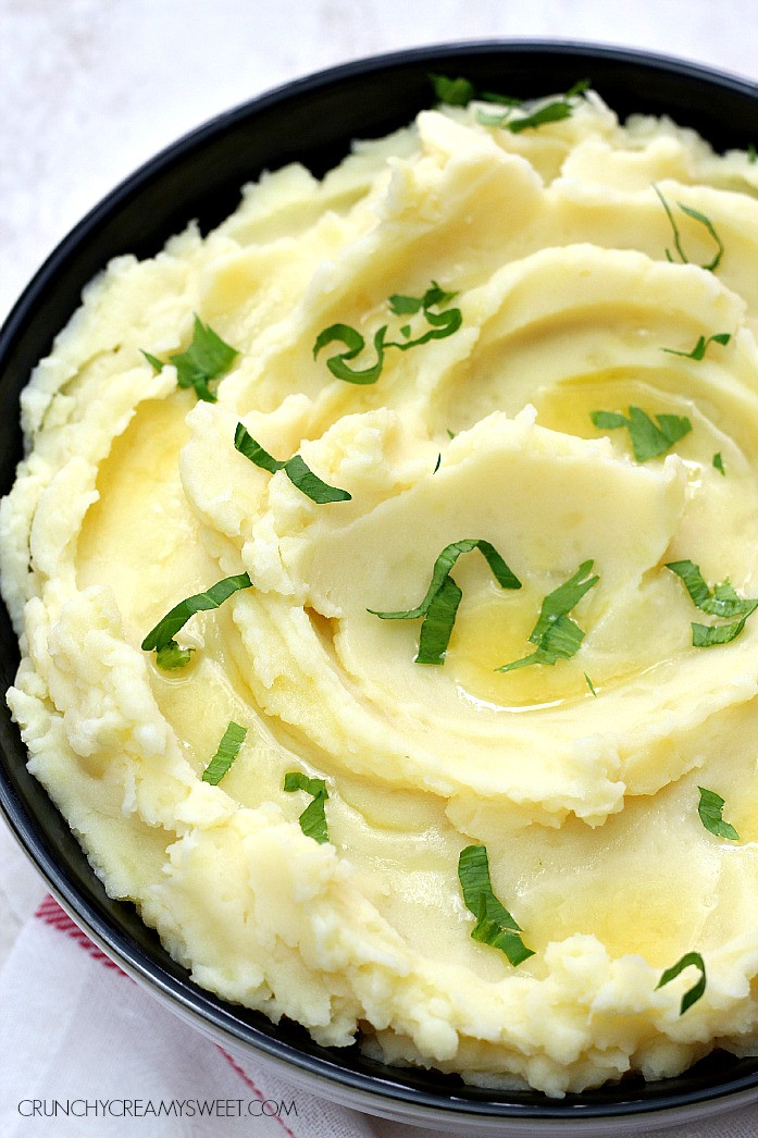 Creamy Mashed Potatoes Recipe
 Creamy Garlic Slow Cooker Mashed Potatoes Crunchy Creamy