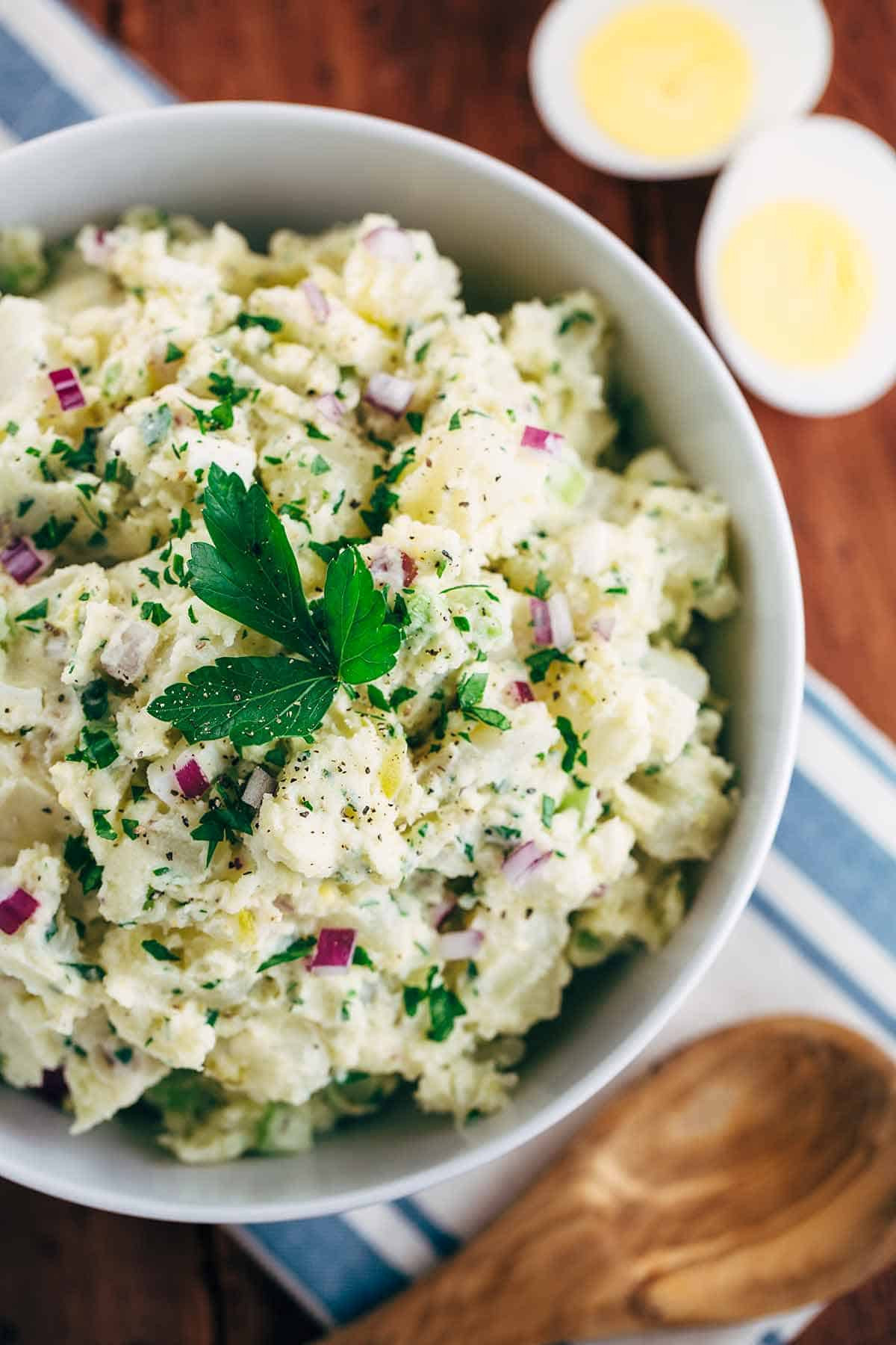 Creamy Potato Salad
 Healthier Creamy Potato Salad with Non Fat Yogurt