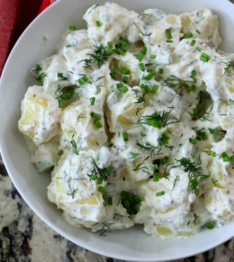 Creamy Potato Salad
 Lightened Up Creamy Potato Salad