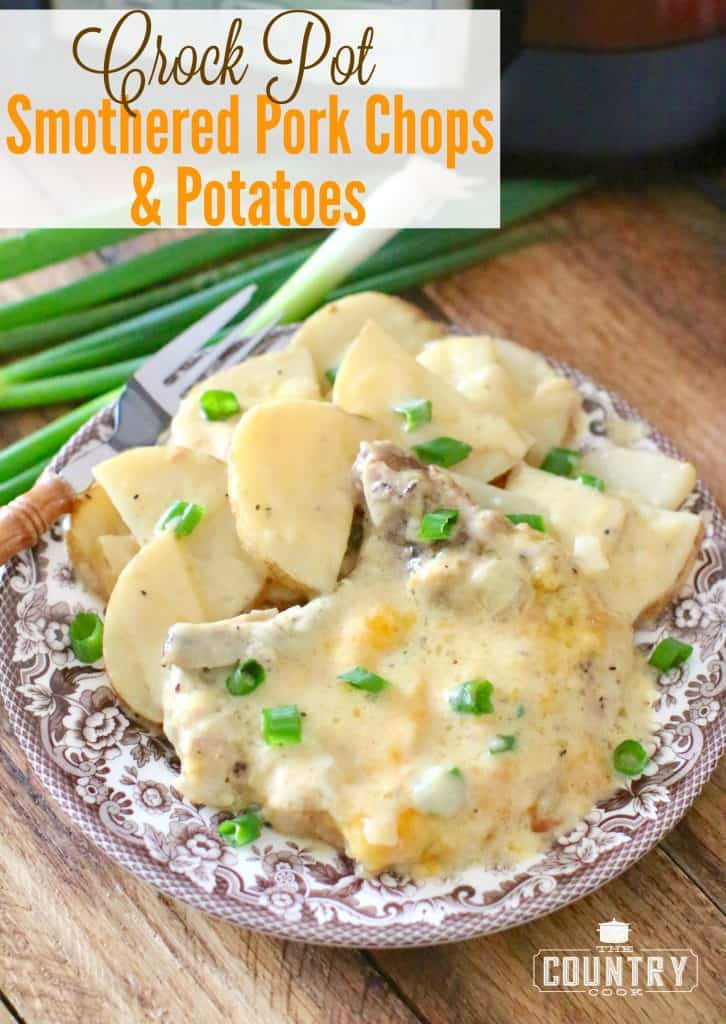 Crock Pot Pork Chops Recipe
 Crock Pot Smothered Pork Chops and Potatoes The Country Cook