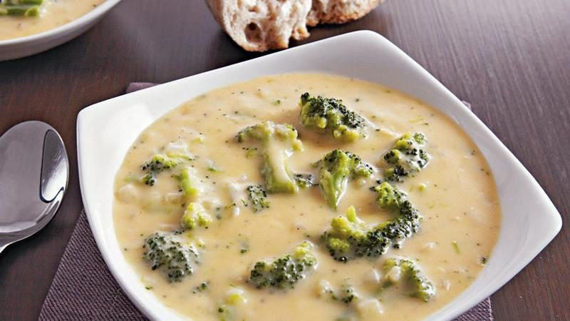 Crockpot Broccoli Cheddar Soup
 Slow Cooker Three Cheese Broccoli Soup recipe from Betty