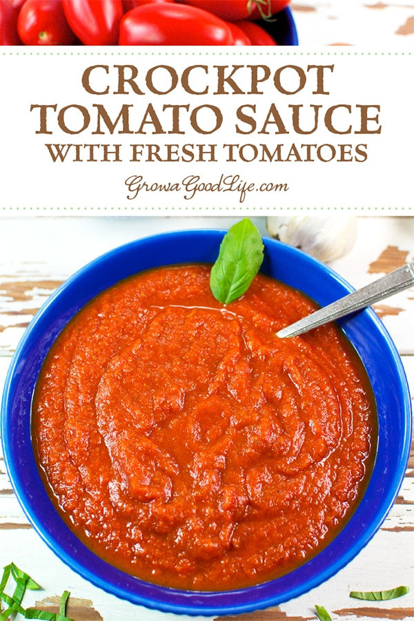 Crockpot Tomato Sauce
 Crockpot Tomato Sauce with Fresh Tomatoes