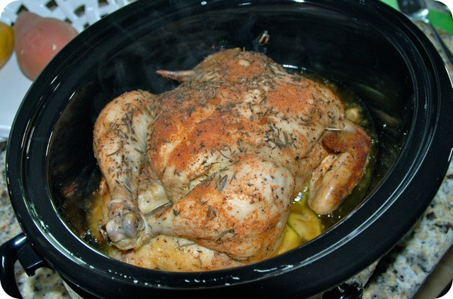 Crockpot Whole Chicken
 Crock Pot Roasted Whole Chicken