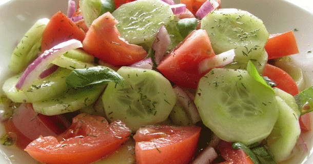 Cucumber And Tomato Salad
 Cucumber Tomato Salad