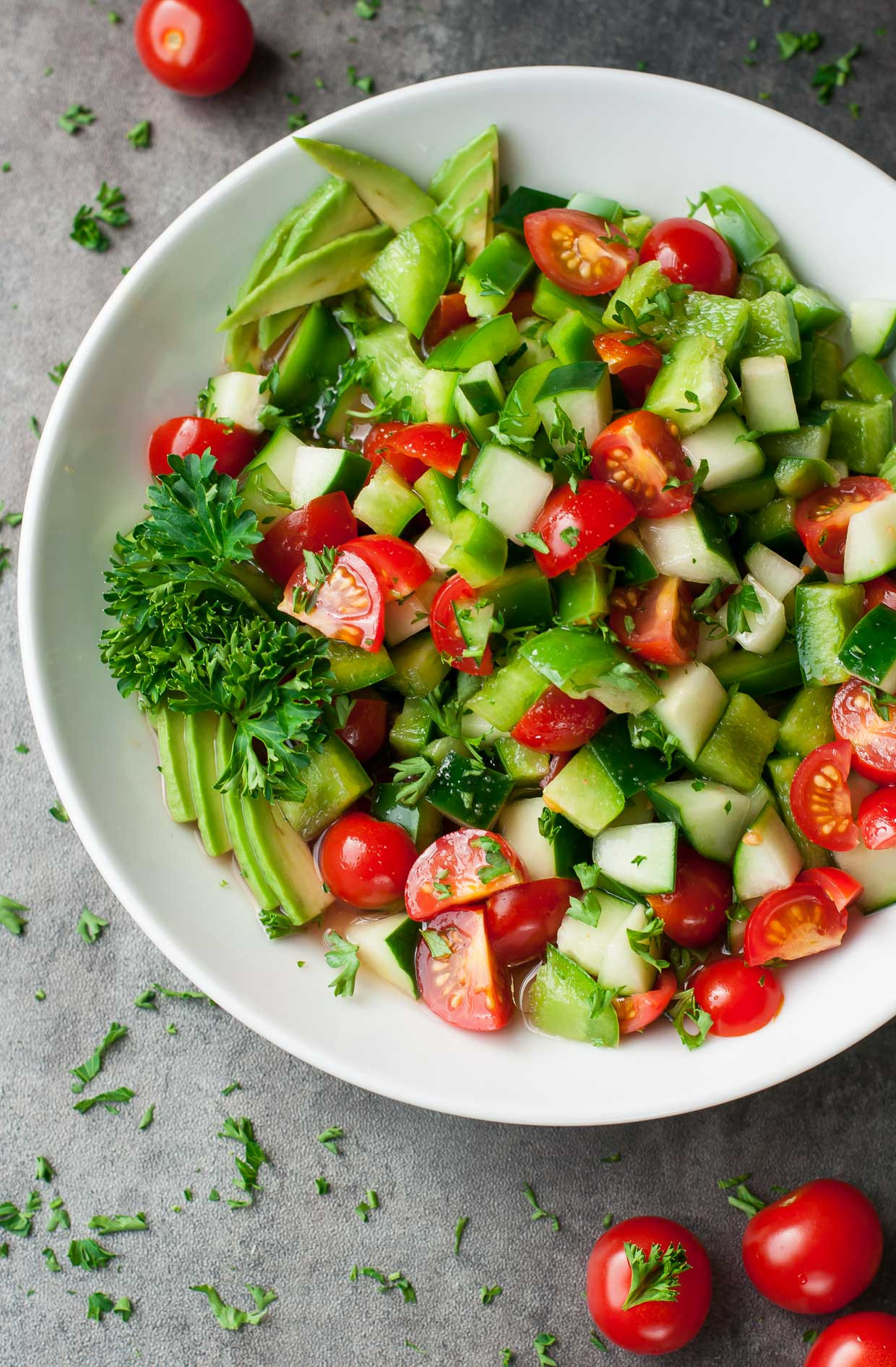 Cucumber And Tomato Salad
 Healthy Tomato Cucumber Avocado Salad