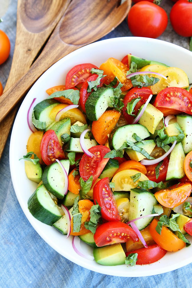 Cucumber And Tomato Salad
 Tomato Cucumber Avocado Salad