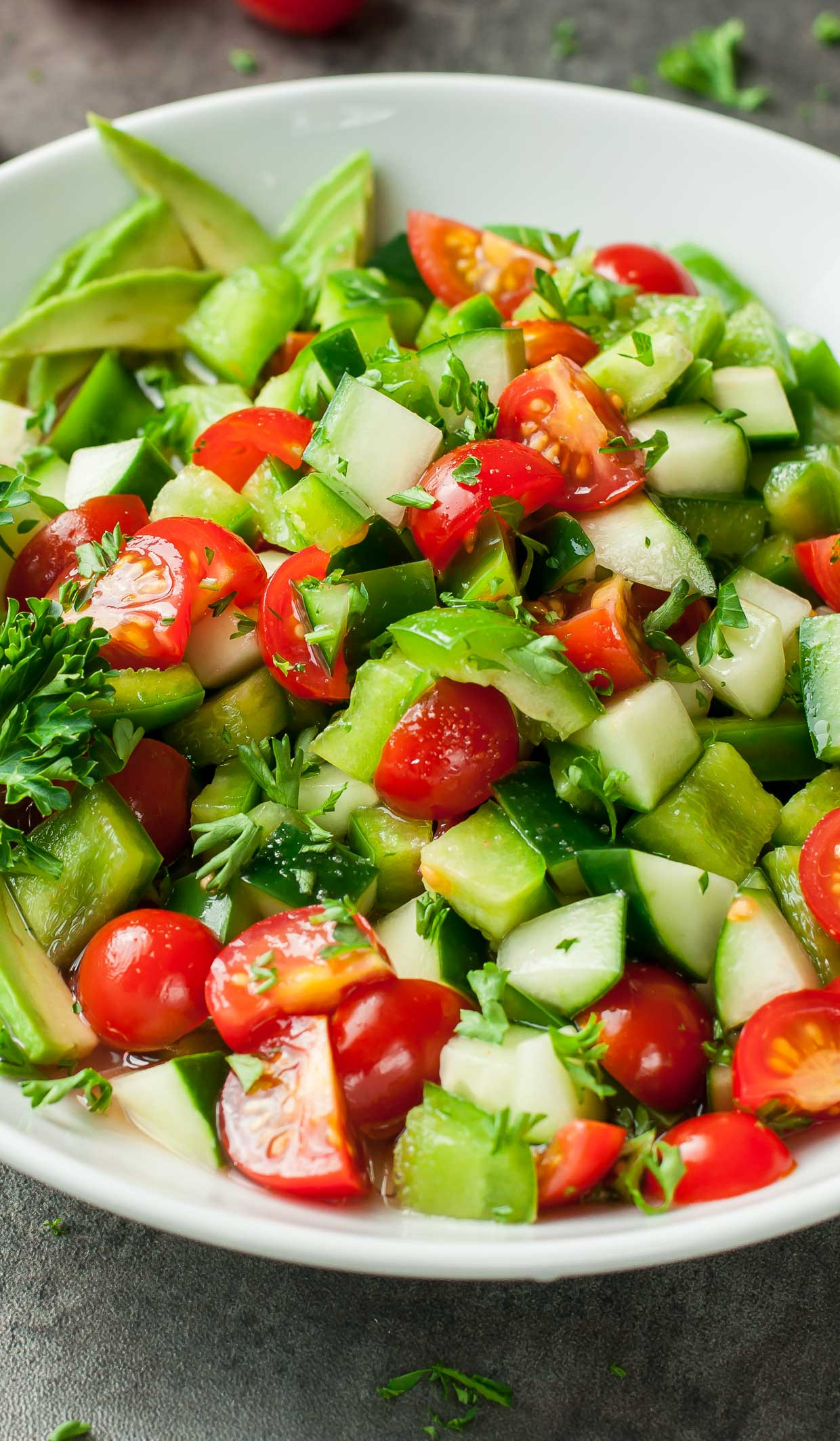 Cucumber And Tomato Salad
 Healthy Tomato Cucumber Avocado Salad