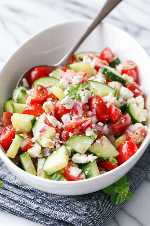 Cucumber And Tomato Salad
 tomato cucumber vinegar salad