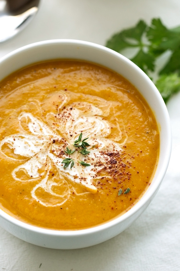 Curry Butternut Squash Soup
 Slow Cooker Curried Butternut Squash Soup Recipe