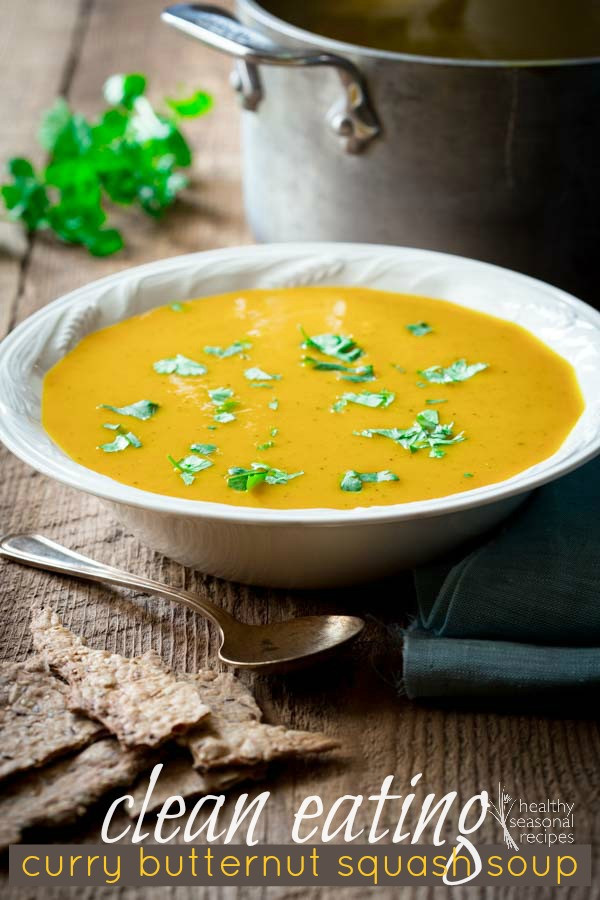 Curry Butternut Squash Soup
 clean eating curry butternut squash soup Healthy