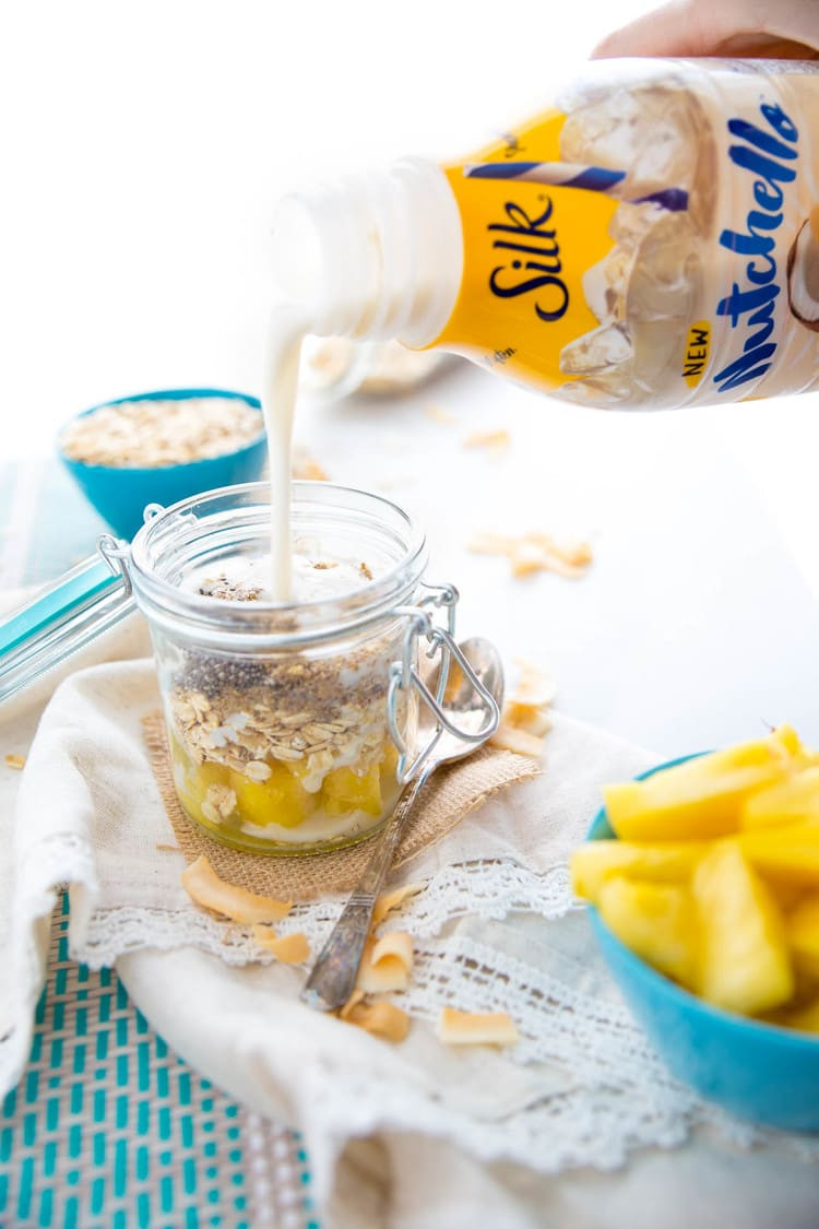 Dairy Free Overnight Oats
 Dairy Free Pina Colada Overnight Oats