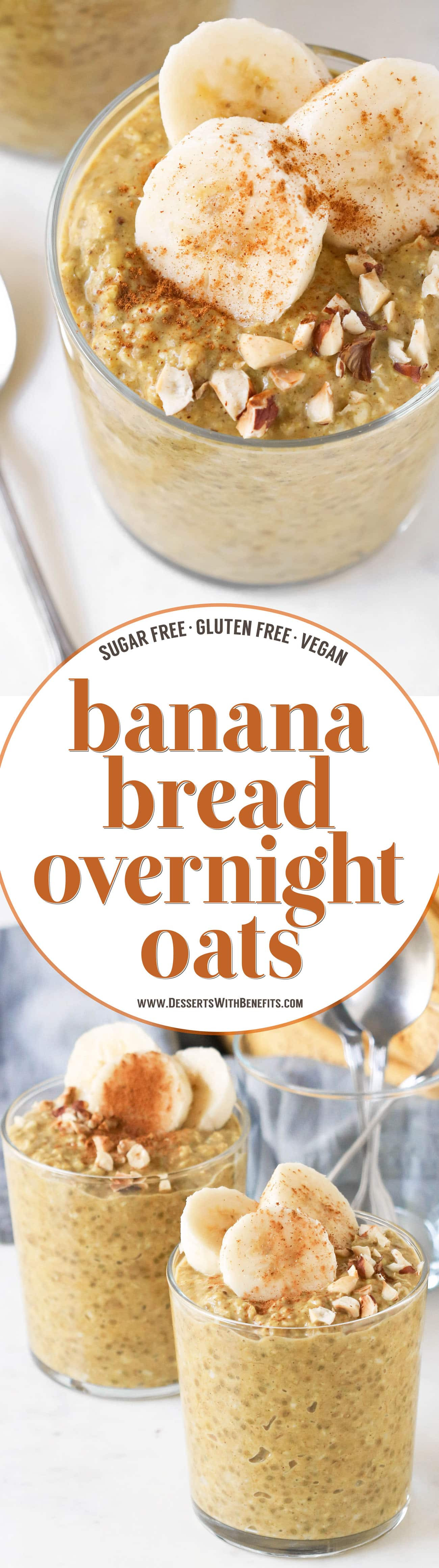 Dairy Free Overnight Oats
 Banana Bread Overnight Dessert Oats