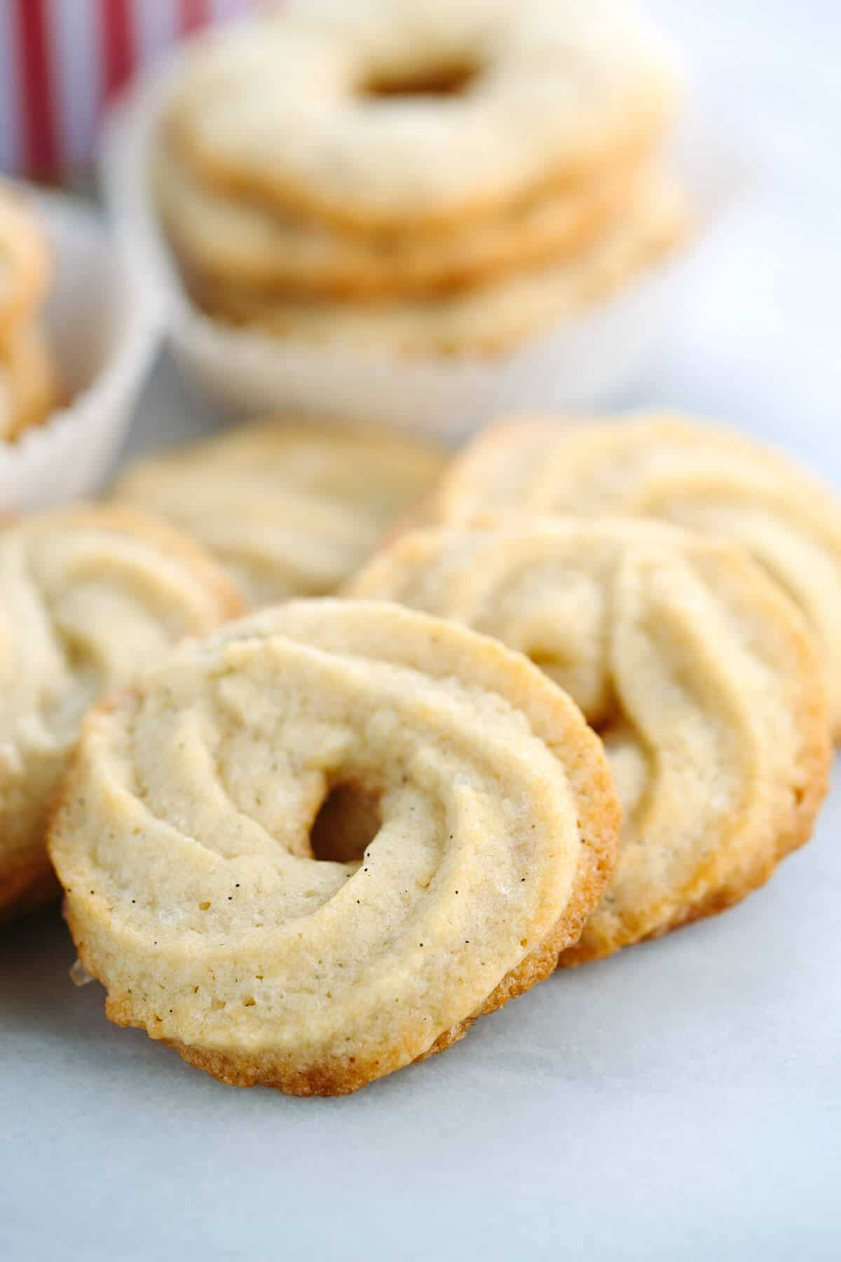 Danish Butter Cookies Recipe
 sugared danish butter cookies with pecan halves