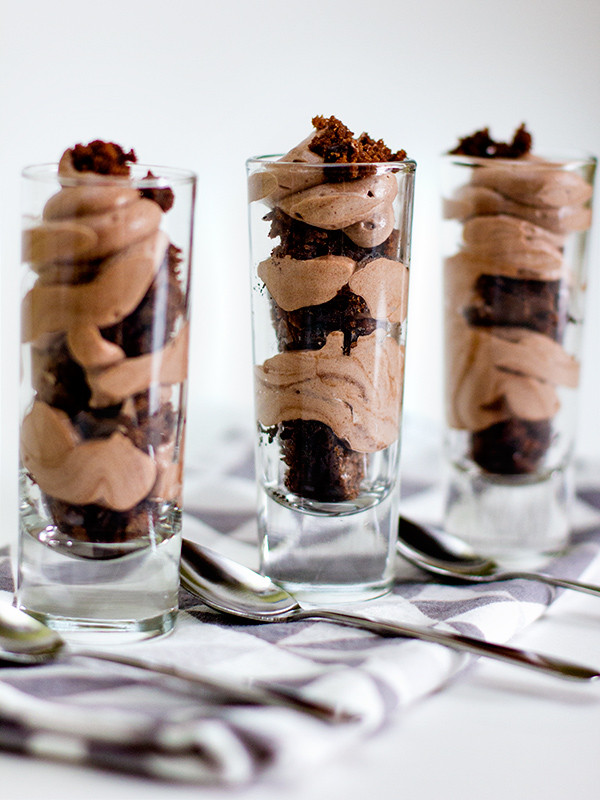 Dessert Shot Recipe
 Chocolate Mousse and Brownie Shot Glass Dessert Sarah Hearts