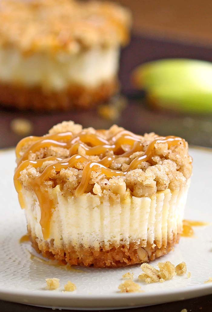 Dessert With Apples
 Caramel Apple Crisp Mini Cheesecakes Cakescottage