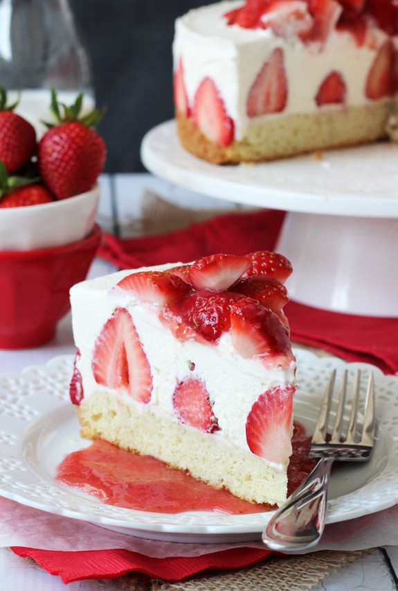 Dessert With Strawberries
 Strawberry Shortcake Cheesecake Life Love and Sugar