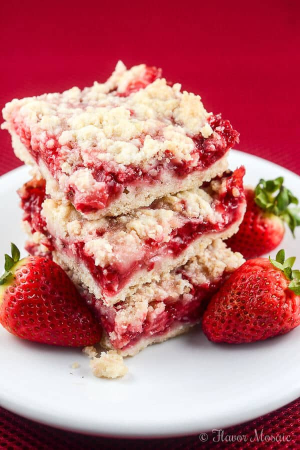 Dessert With Strawberries
 Strawberry Crumb Bars Flavor Mosaic