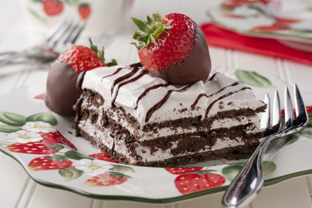 Dessert With Strawberries
 Strawberry Icebox Cake